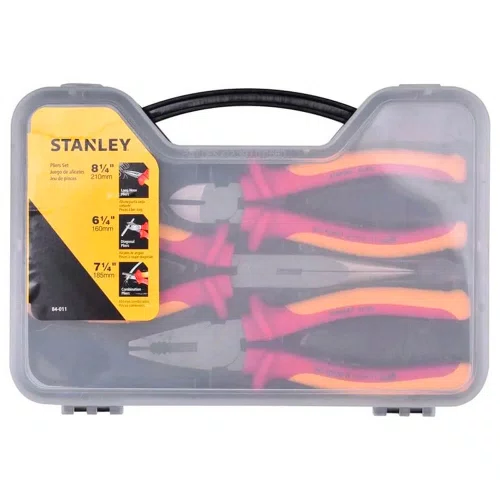 Jogo de Alicates Eletricista VDE 1000V 3 peças - Stanley
