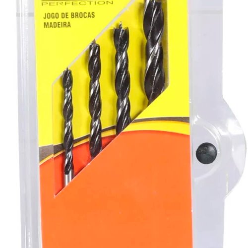 Jogo de Brocas 3 Pontas para Madeira 4 peças (4.0 a 8.0mm) - Rocast