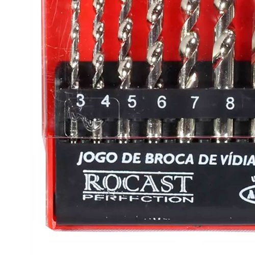 Jogo de Brocas 8 peças Widea com Pastilha de Metal Duro - Rocast