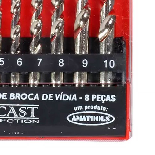 Jogo de Brocas 8 peças Widea com Pastilha de Metal Duro - Rocast