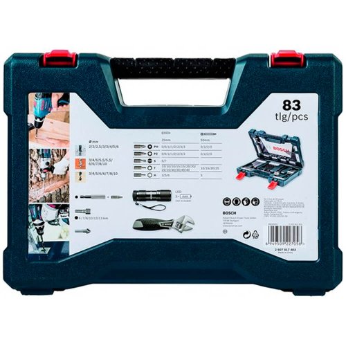 Jogo de Brocas e Pontas V-Line com 83 peças - Bosch