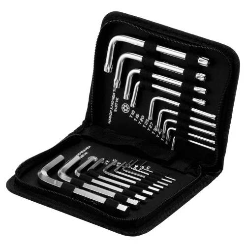 Jogo de Chave Allen 1,5 a 10mm e Hexalobular T10 a T50 com 18 peças - MTX