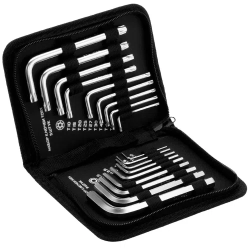 Jogo de Chave Allen 1,5 a 10mm e Hexalobular T10 a T50 com 18 peças - MTX