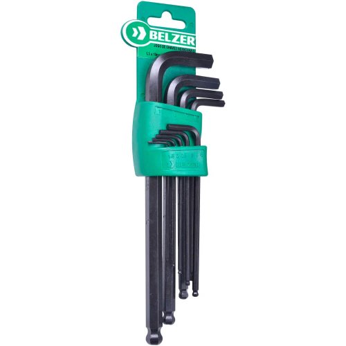 Jogo de Chave Allen Abaulada 1,5 a 10mm - 220890SBR - Belzer