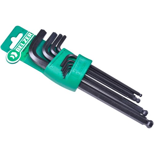 Jogo de Chave Allen Abaulada 1,5 a 10mm - 220890SBR - Belzer
