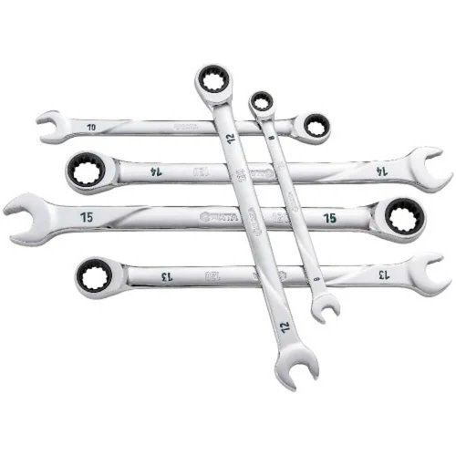 Jogo de Chave Combina Catraca 120 XP de 8 a 18 mm com 7 Peças - Sata