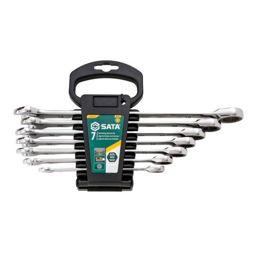 Jogo de Chave Combina Catraca 120 XP de 8 a 18 mm com 7 Peças - Sata
