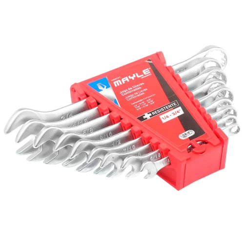 Jogo de Chave Combinada 1/4" a 3/4" - 9 peças - Mayle