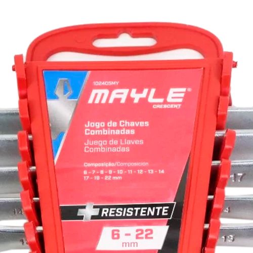 Jogo de Chave Combinada 12 peças 6-22 mm - Mayle