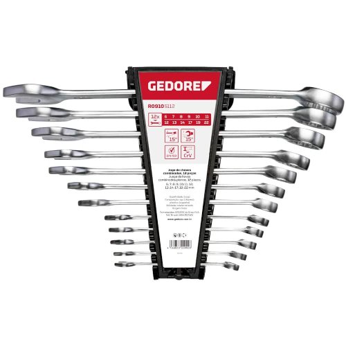 Jogo de Chave Combinada 6-22mm 12 peças R09105112 - Gedore