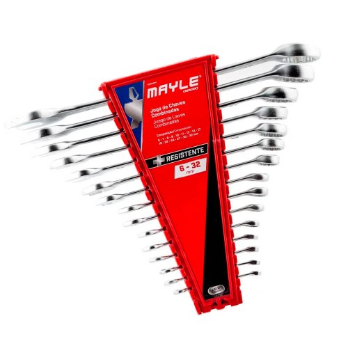 Jogo de Chave Combinada 6-32mm - 15 peças - Mayle