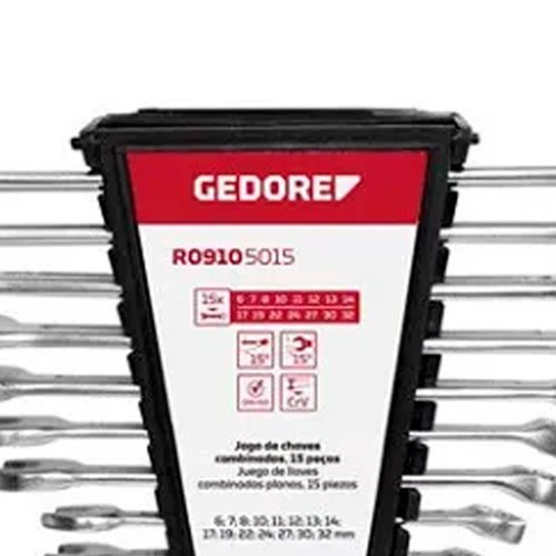 Jogo de Chave Combinada 6-32mm 15 peças R09105015 - Gedore