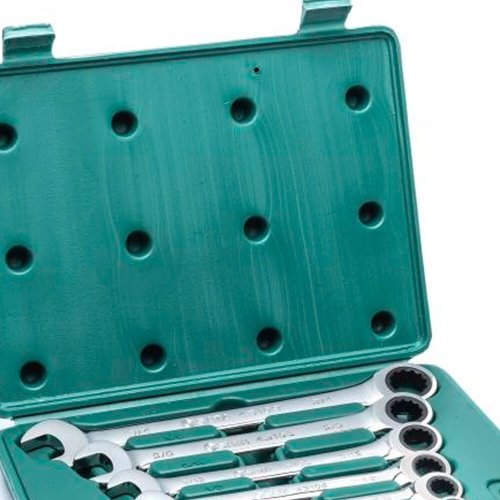 Jogo de Chave Combinada Catraca 5/16" - 3/4" com 7 peças - Sata