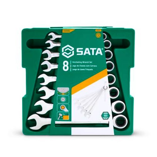 Jogo de Chave Combinada com Catraca 8 a 19mm - ST08008SJ - Sata