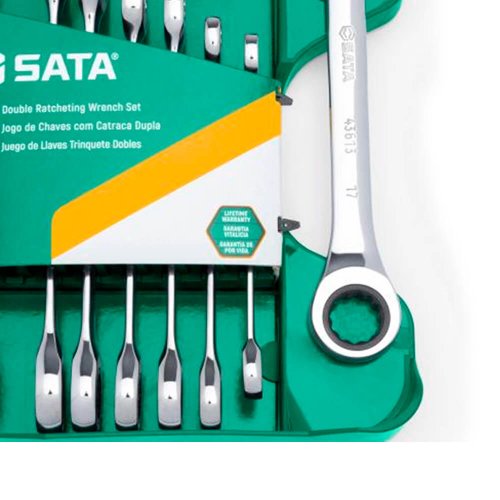 Jogo de Chave Combinada Speedy com Catraca 8 a 19mm com 8 peças - Sata