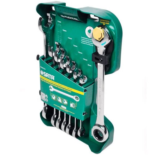 Jogo de Chave Combinada Speedy com Catraca 8 a 19mm com 8 peças - Sata