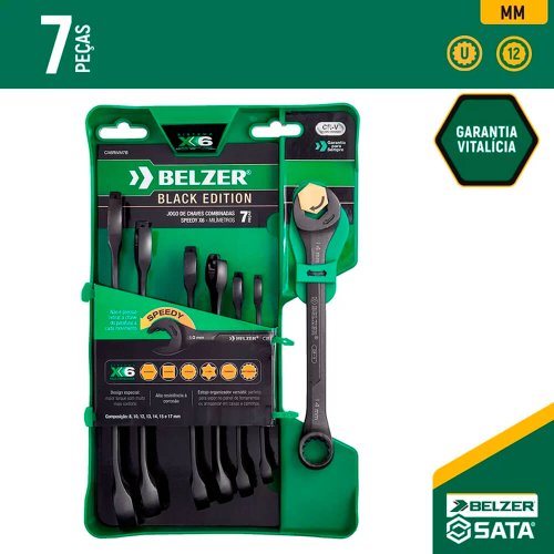 Jogo de Chave Combinada Speedy X6 8 à 17mm 7 peças - Belzer