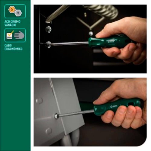 Jogo De Chave De Fenda e Phillips Sata 6 Peças - ST09303ESJ - Sata