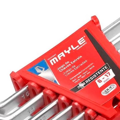 Jogo de Chave Estrela com 6 peças 6 - 17mm - Mayle