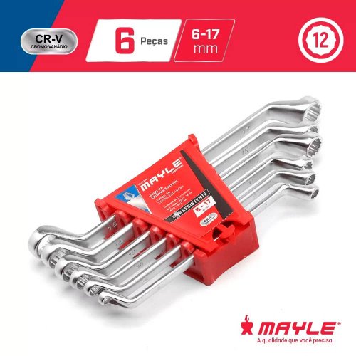 Jogo de Chave Estrela com 6 peças 6 - 17mm - Mayle