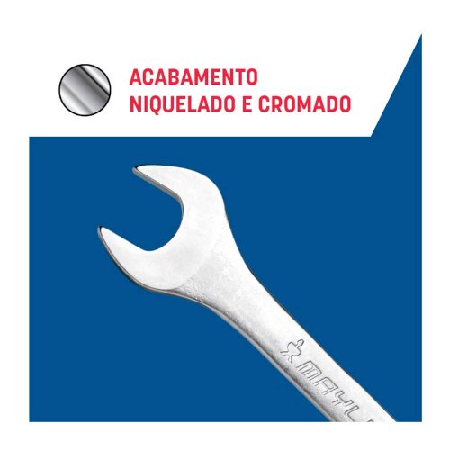 Jogo de Chave Fixa com 8 peças 1/4" - 1.1/4" - Mayle
