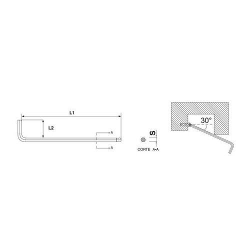 Jogo de Chave Hexagonal Curta 1,5 a 10mm 9 Peças CRV - Sata
