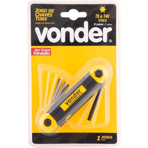 Jogo de Chave Torx T09 a T40 VTX-3 CRV - 8 peças - Vonder