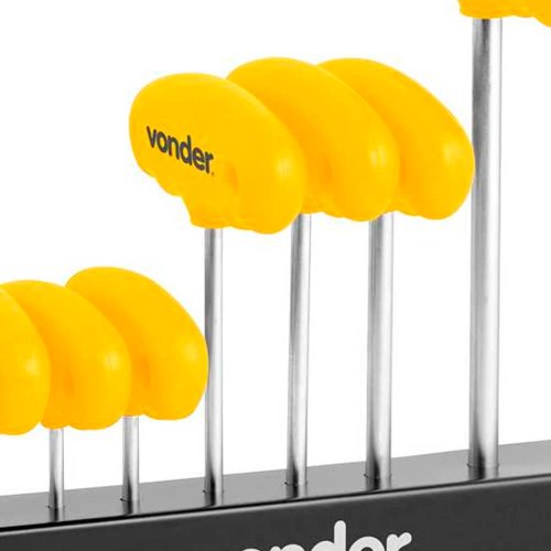 Jogo de Chave Torx T10 à T50 com Cabo "T" 9 peças - Vonder