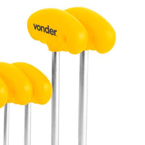 Jogo de Chave Torx T10 à T50 com Cabo "T" 9 peças - Vonder