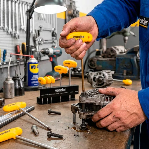 Jogo de Chave Torx T10 à T50 com Cabo "T" 9 peças - Vonder