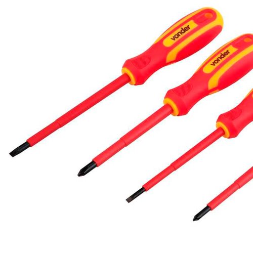Jogo de Chaves de Fenda/ Phillips com 5 peças IEC60900 - Vonder