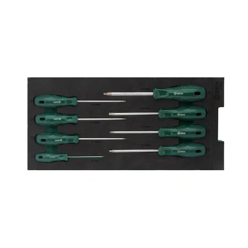 Jogo De Chaves Retas Torx com 8 Peças Em Berço EVA SATA - ST09917G
