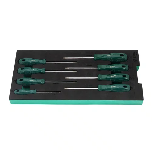 Jogo De Chaves Retas Torx com 8 Peças Em Berço EVA SATA - ST09917G