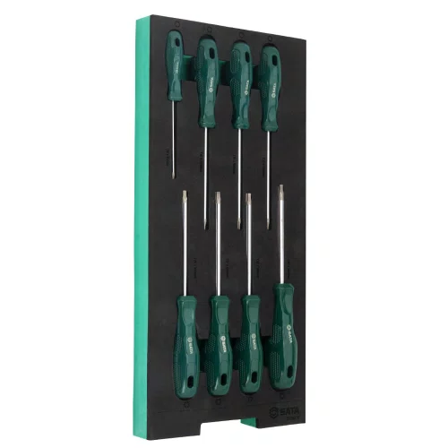 Jogo De Chaves Retas Torx com 8 Peças Em Berço EVA SATA - ST09917G