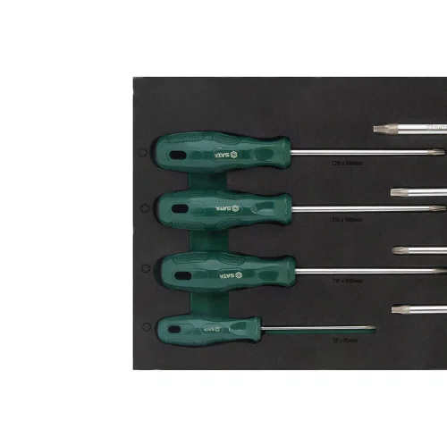 Jogo De Chaves Retas Torx com 8 Peças Em Berço EVA SATA - ST09917G
