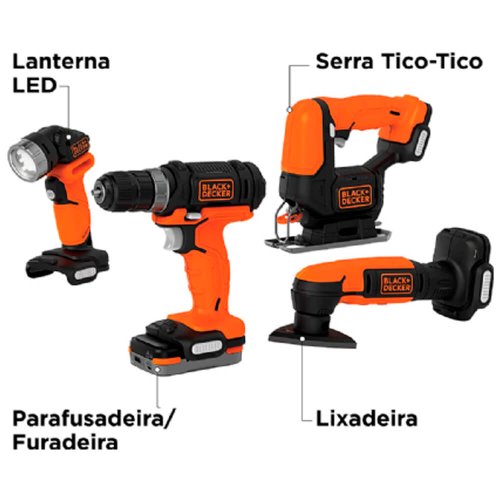 Jogo De Ferramentas BDCK502C1-B Gopak 12V MAX LI-ION 5 - Black & Decker
