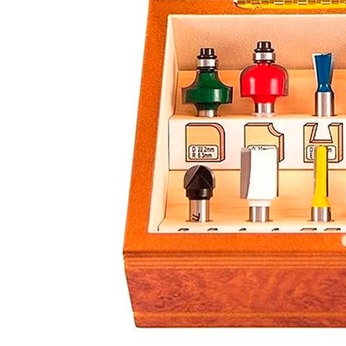 Jogo de Fresas 6 mm com 12 Peças - A-87921 - Makita
