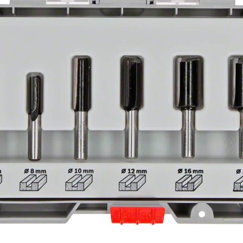 Jogo de Fresas Retas de 6 a 20mm com 6 peças - Bosch