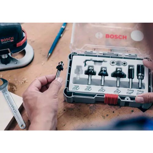 Jogo de Fresas Retas de 6 a 20mm com 6 peças - Bosch