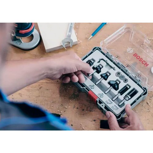 Jogo de Fresas Retas de 6 a 20mm com 6 peças - Bosch