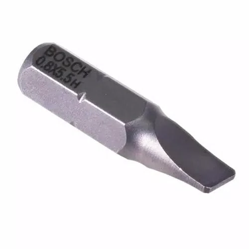 Jogo de Ponta Bits Fenda 25mm 0.8 x 5.5 - 2608521226 - Bosch