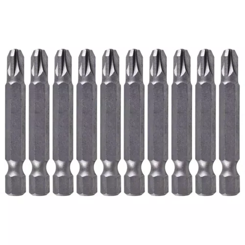 Jogo de Ponta Bits Pozidriv PZ3 x 50mm com 10 peças - 001693-0 - Makita