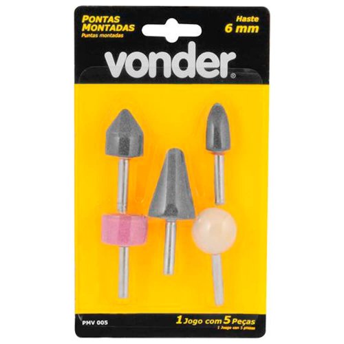Jogo de Pontas Montadas com 5 peças PMV005 - Vonder