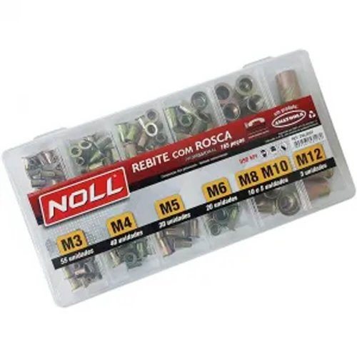 Jogo de Rebite com Rosca M3 a M12 - 246.0047 - Noll