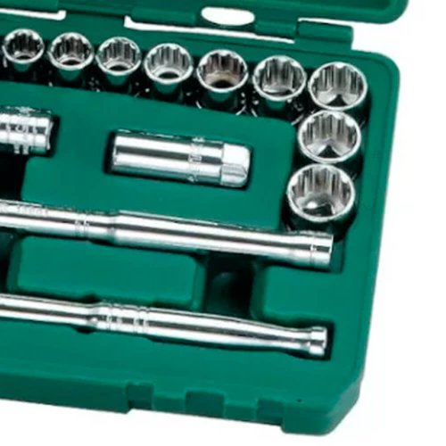 Jogo De Soquete 1/2" 10-24mm Com 17 Peças - Sata