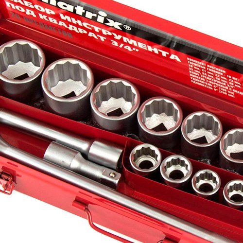 Jogo De Soquete 3/4" 19-50mm com 20 Peças - 135369 - MTX