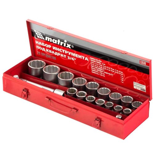 Jogo De Soquete 3/4" 19-50mm com 20 Peças - 135369 - MTX