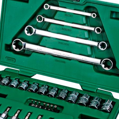 Jogo de Soquete 3/8" Chaves E-Torx 3/8" 35 peças - Sata