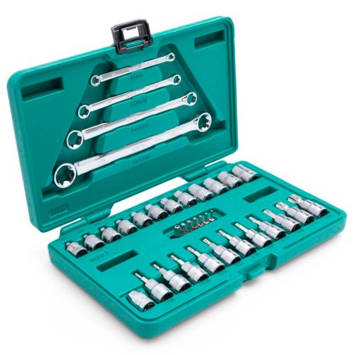 Jogo de Soquete 3/8" Chaves E-Torx 3/8" 35 peças - Sata