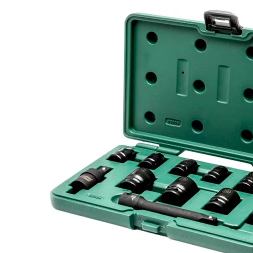 Jogo de Soquete de Impacto Sextavado 1/2" com 12 peças - Sata